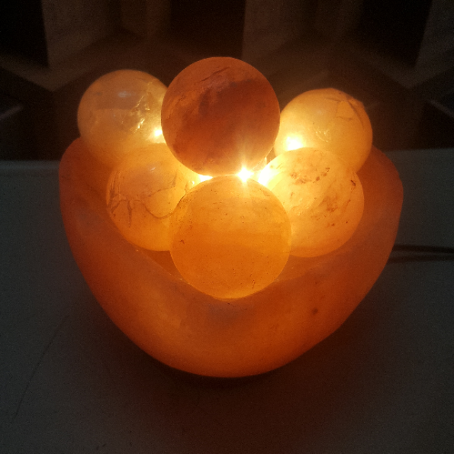 himalayan heart bowl lamp with ball